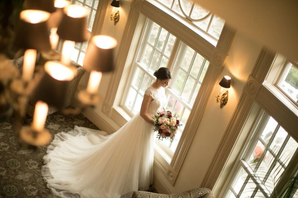 Bride getting ready at the New Jersey Wedding Venue Olde Mill Inn