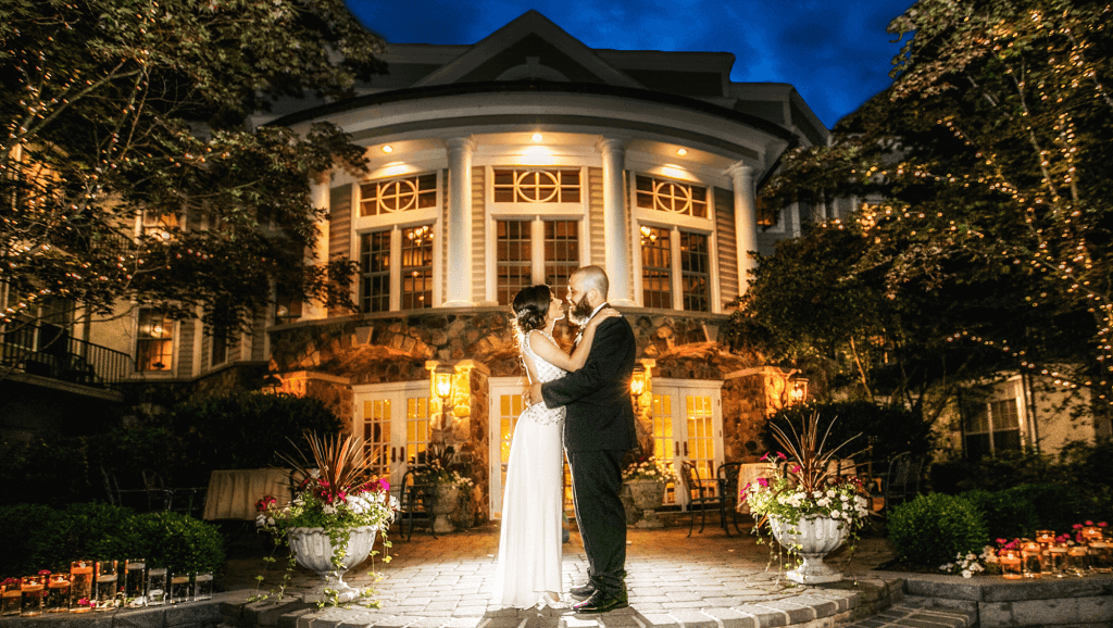 Bride and Groom at the New Jersey Wedding Venue Olde Mill Inn 