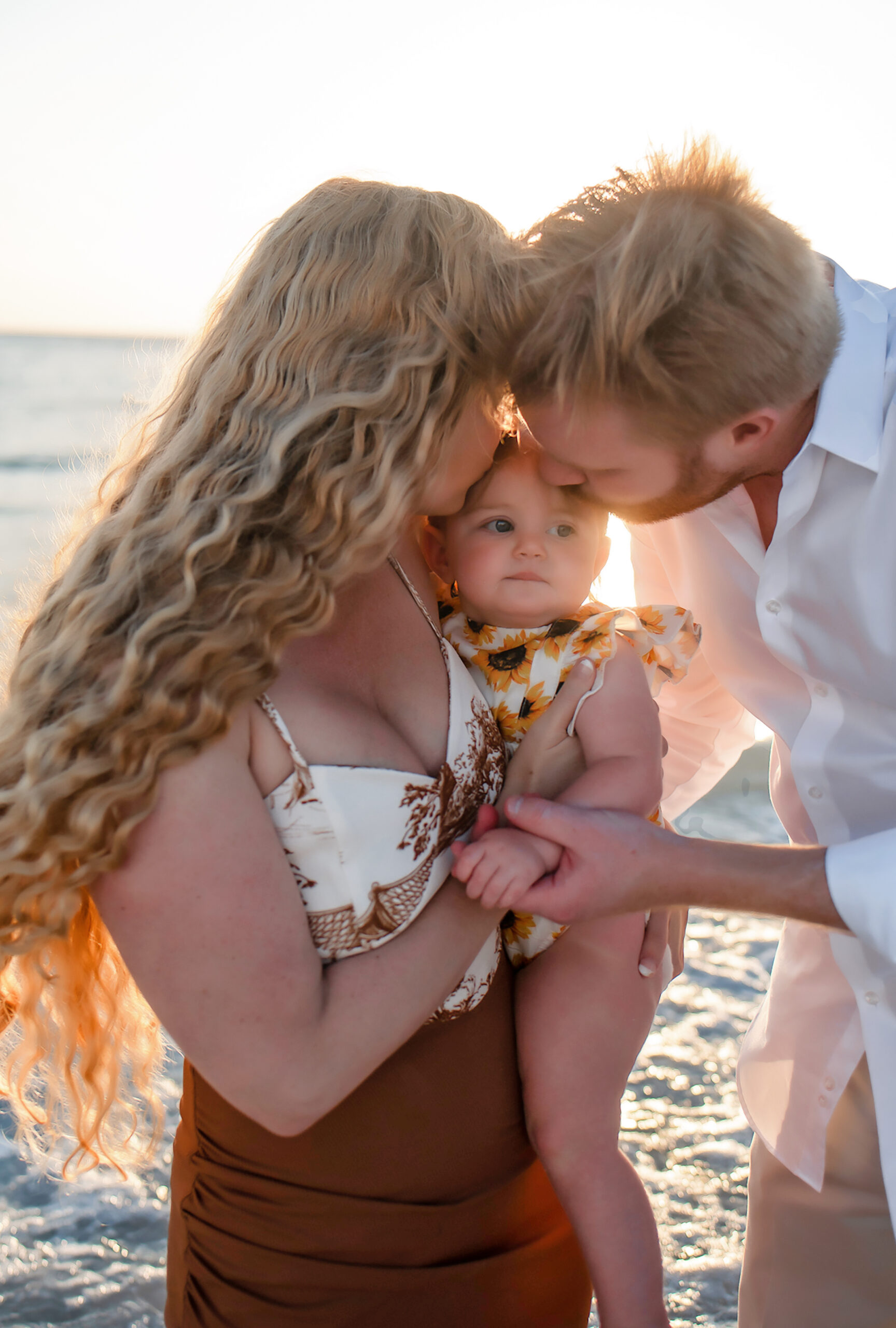 florida beach session family on the beach with baby